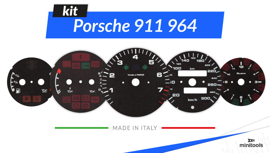 Set of gauge faces overlays for Porsche 911 964 speedometers