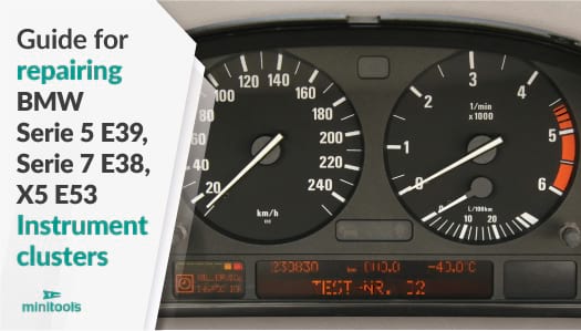 BMW 5 Series E39, M5 E39, 7 Series E38 and X5 E53 dash pixel repair