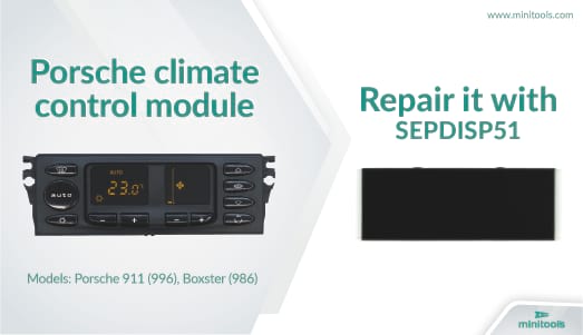 Porsche 996 and Porsche 986 climate control LCD pixel repair