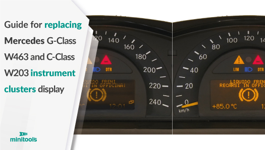 Guide for replacing Mercedes G-Class and C-Class instrument panels faded display