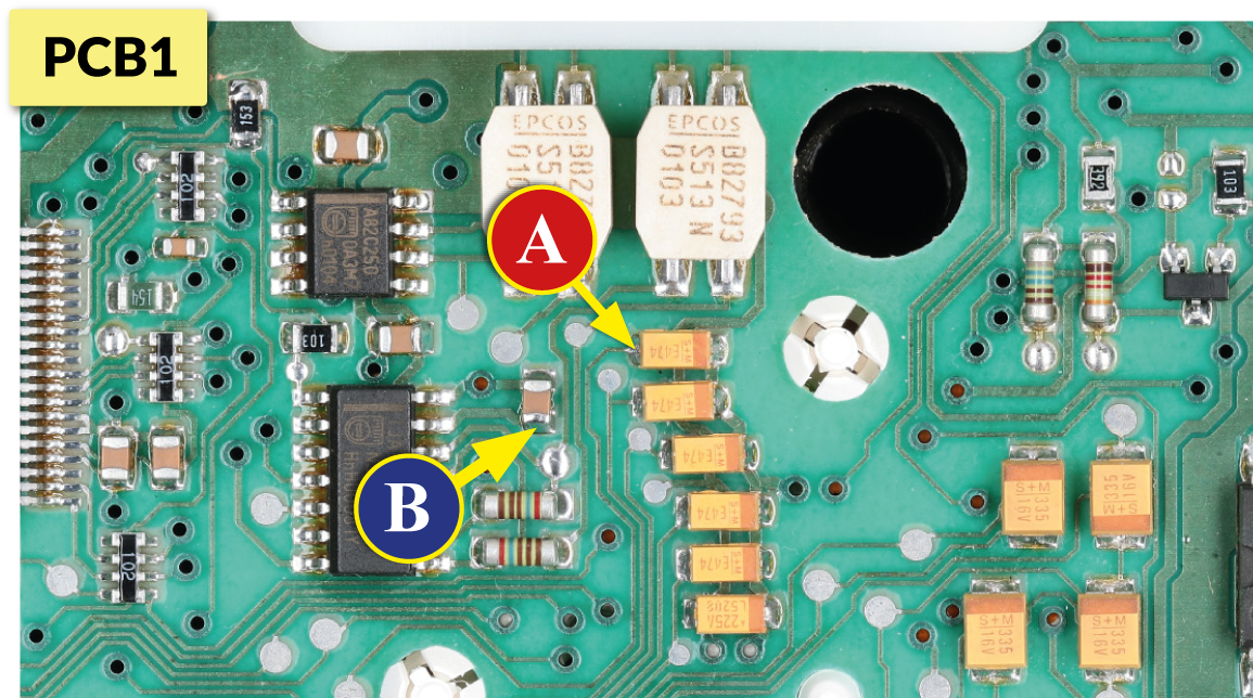 Dove misurare tensione su quadri strumenti Mercedes Classe G W463 e Classe C W203 - opzione 1