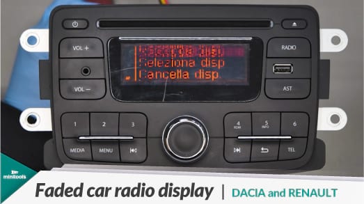 Bære orientering Nyttig How to repair Dacia and Renault car radio with fading display