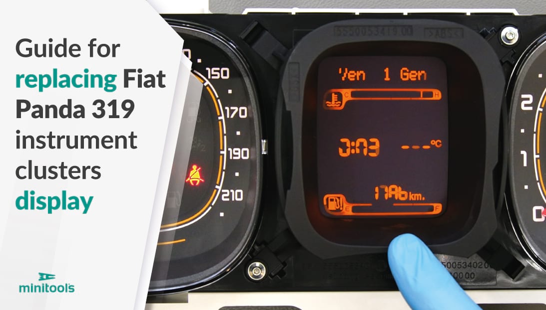 How to replace Fiat Panda 319 instrument clusters LCD display