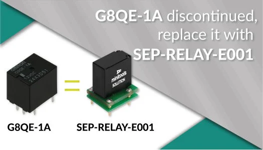 G8QE-1A 12VDC - G8QE-1A DC12 relay replacement kit available: Minitools SEP-RELAY-E001.