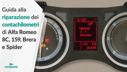 Guida alla riparazione di contachilometri di Alfa Romeo 159, 8C, Brera e Spider con il display LCD di ricambio SEPDISP79