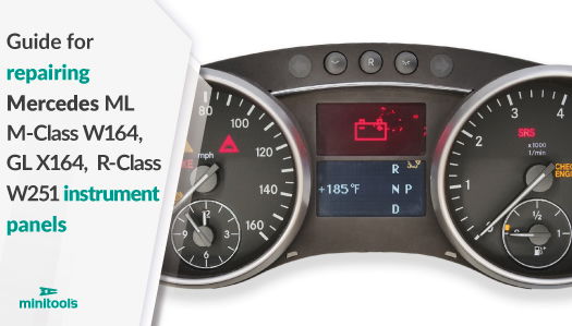 Guide for replacing Mercedes R-Class W251. GL-Class X164 and ML W164 instrument cluster middle display
