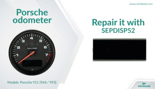 Replace the odometer display of the tachometer gauge of Porsche 911 (964 / 993)