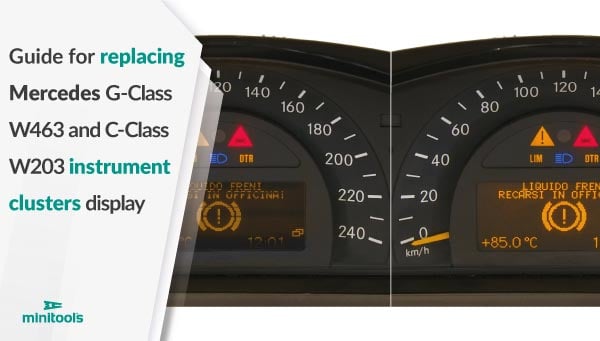Guide for replacing Mercedes G-Class and C-Class instrument panels faded display